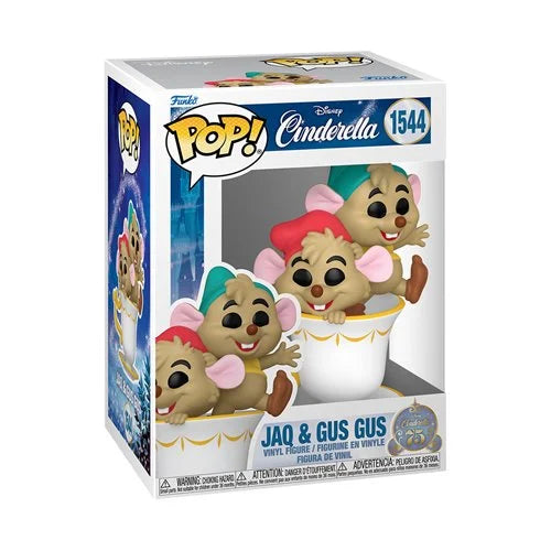 Funko Pop! Cenicienta 75 aniversario: Jaq y Gus Gus en taza de té #1544