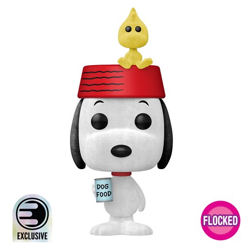 Funko Pop! Peanuts Snoopy & Woodstock Flocked #2096 - Entertainment Earth Exclusive