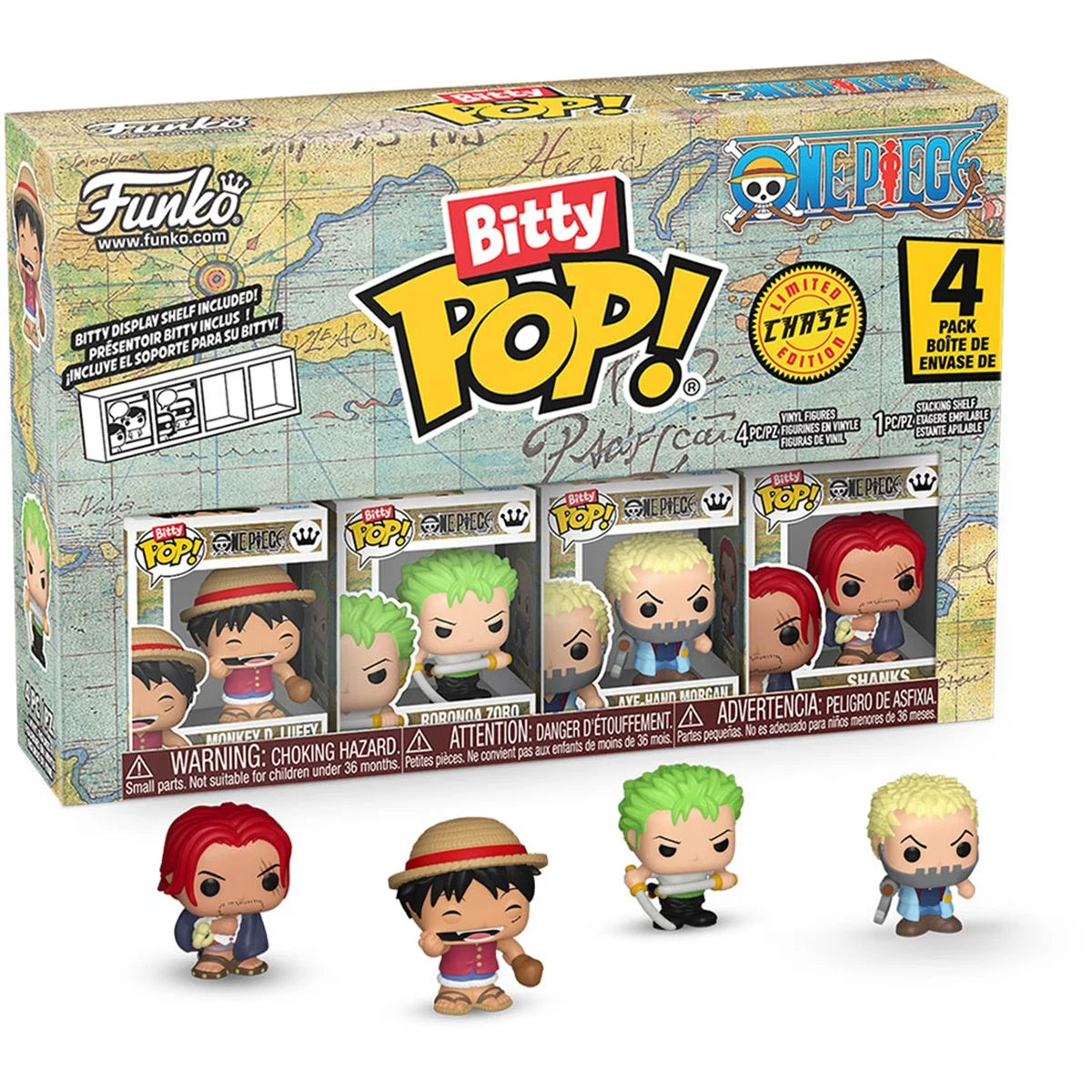 Funko Bitty Pop! One Piece Monkey D. Luffy Mini-Figure 4-Pack