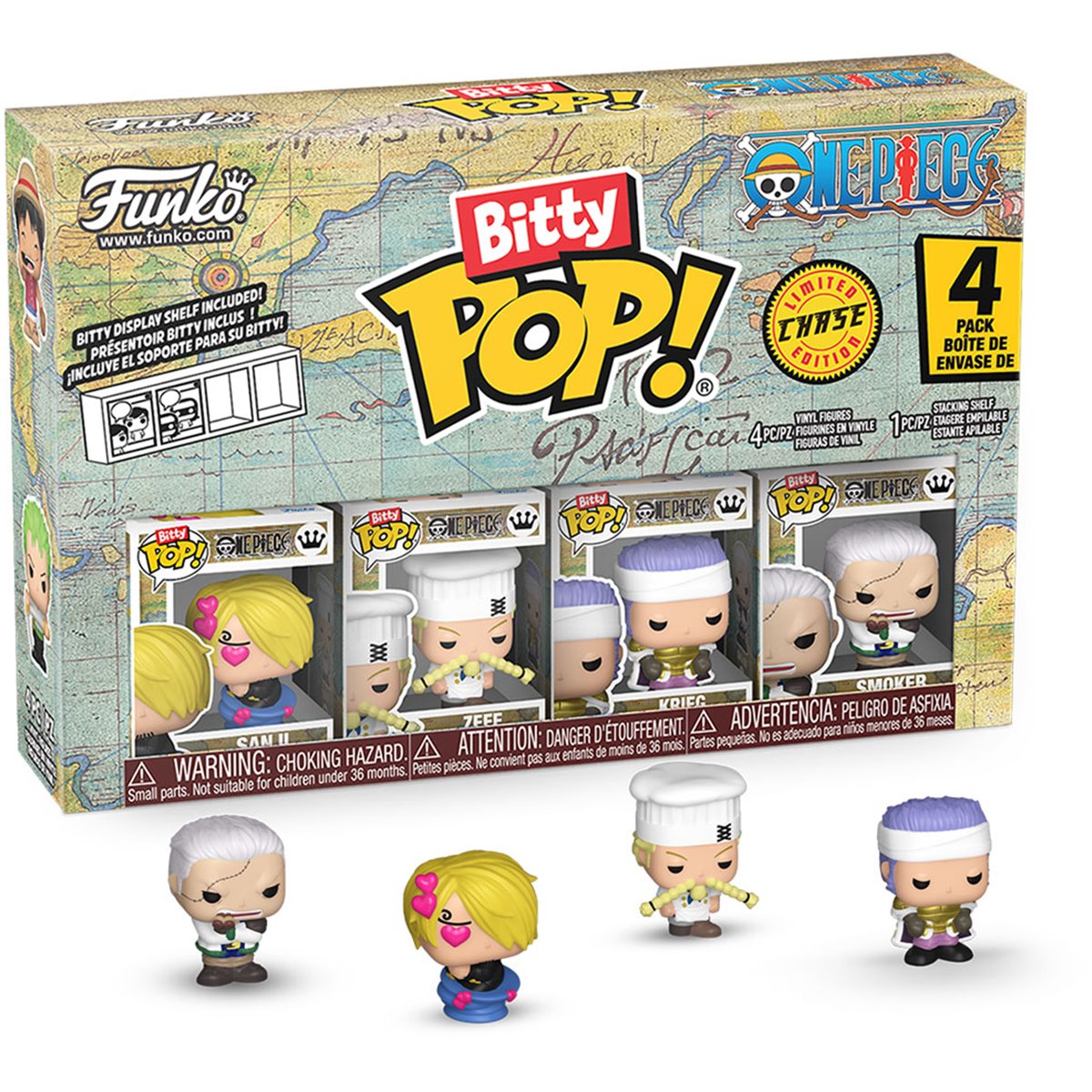 Funko Bitty Pop! One Piece Sanji Mini-Figure 4-Pack