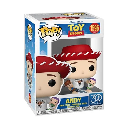Funko Pop! Toy Story 30th Anniversary: Andy con Buzz Lightyear y Woody #1596