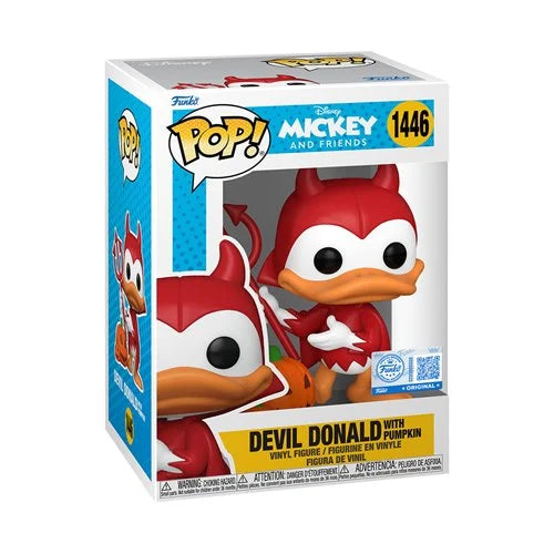 Funko Pop! Mickey and Friends Devil Donald with Pumpkin #1446 - Specialty Series