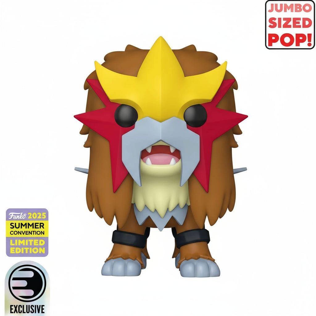 Funko Pop! Pokemon Entei Jumbo 10-Inch #1070 - 2025 Convention Exclusive
