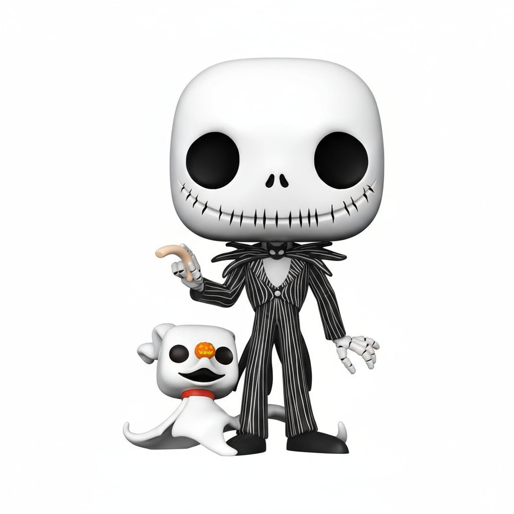 Funko Pop! The Nightmare Before Christmas Jack Skellington with Zero 10-Inch #809
